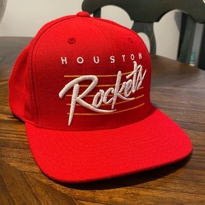 Houston Rockets Mitchell and Ness Hat - Red Snapback